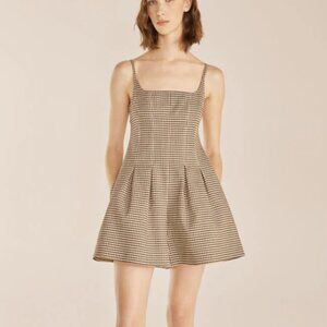 Rebecca Taylor Check Romper | Spring Check Espresso Combo